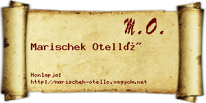 Marischek Otelló névjegykártya